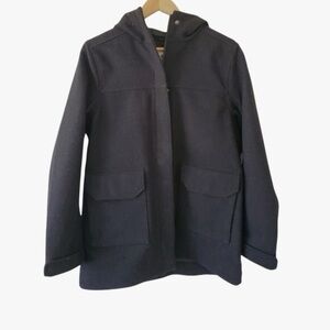 The North Face Cali Wool TNF Black Heather Hooded Jacket Womens Sz M